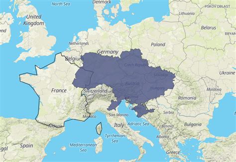 ukraine size compared to other countries